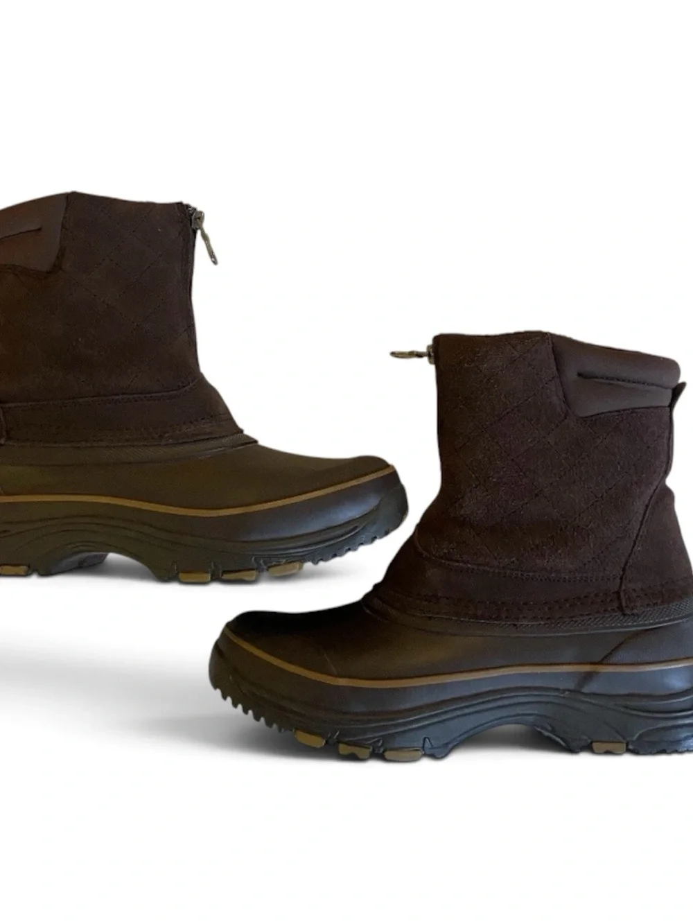 Bass CORDOVA Women’s Brown VTG Y2K Duck Boots Leather Upper Waterproof Snow Sz 7